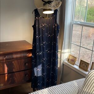 Elegant Navy Blue Sleeveless Dress